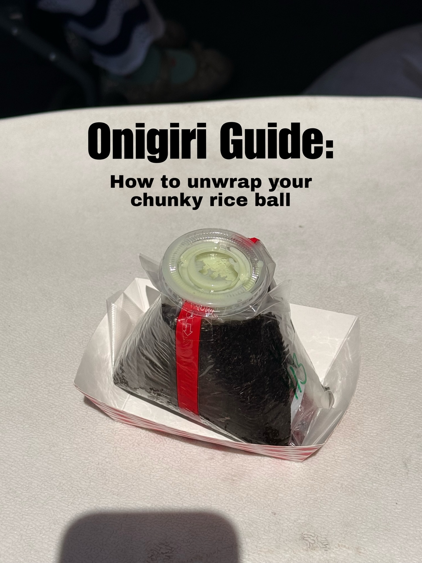 Unwrapping a chunky onigiri